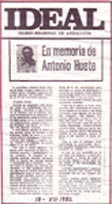 Nota publicada en el diarioFotografía publicada por el diario Ideal dando cuenta del acto